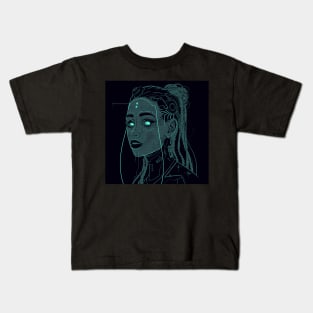 sci-fi fembot Kids T-Shirt